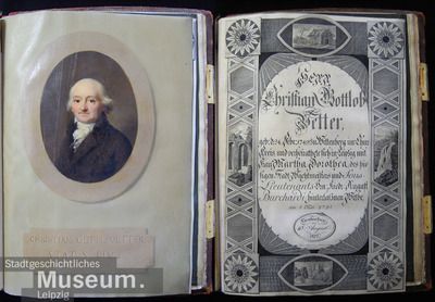 Retrato de Christian Gottlob Vetter, óleo sobre pergamino de W. Schulze