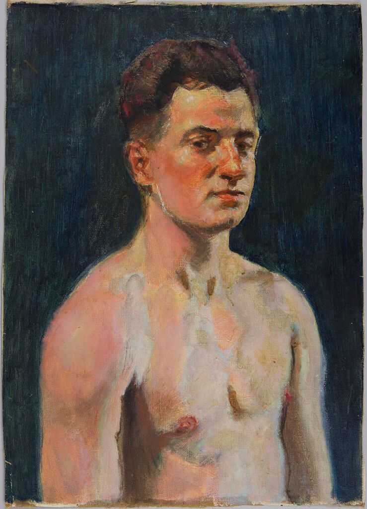 Retrato de Medio Cuerpo de un Joven de Denman Waldo Ross, óleo sobre lienzo