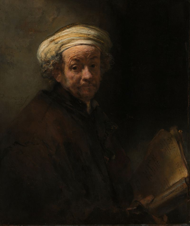 Autorretrato como o Apóstolo Paulo, óleo sobre tela de Rembrandt van Rijn