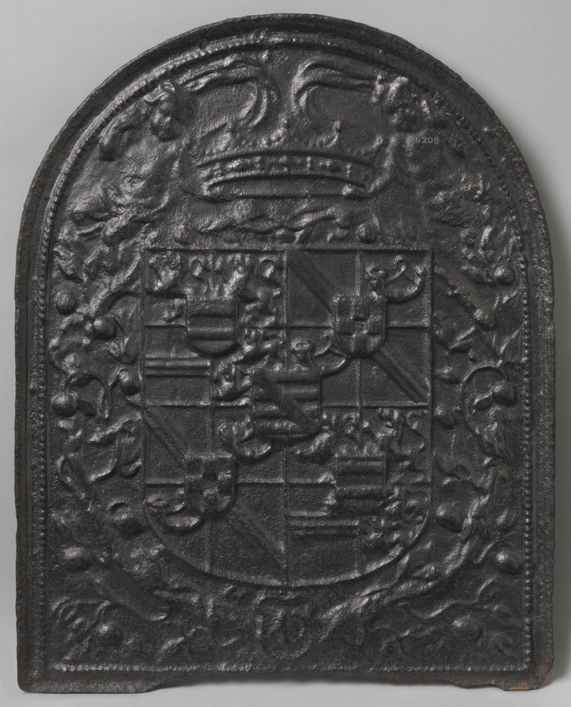 Gravura do brasão de Maurits van Oranje por um artista desconhecido