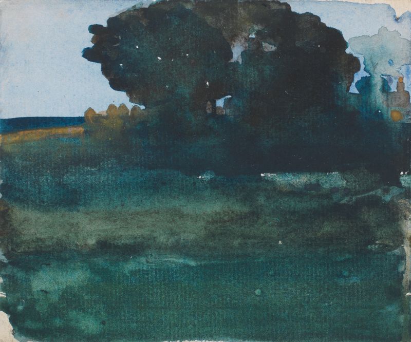 Cornfield de Arthur Melville, pintura al óleo que representa campos de trigo dorados