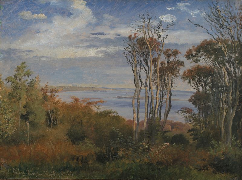 Landscape of Kolås Wood by Johan Thomas Lundbye, oil on canvas