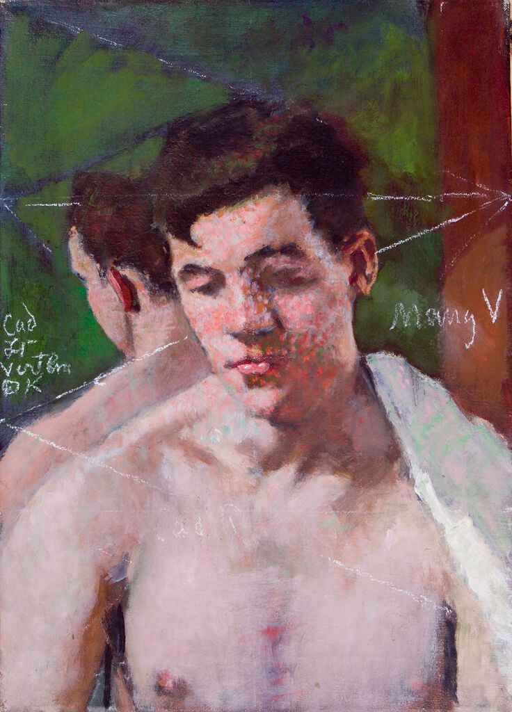 Pintura figurativa al óleo de Denman Waldo Ross que representa luz y silueta.
