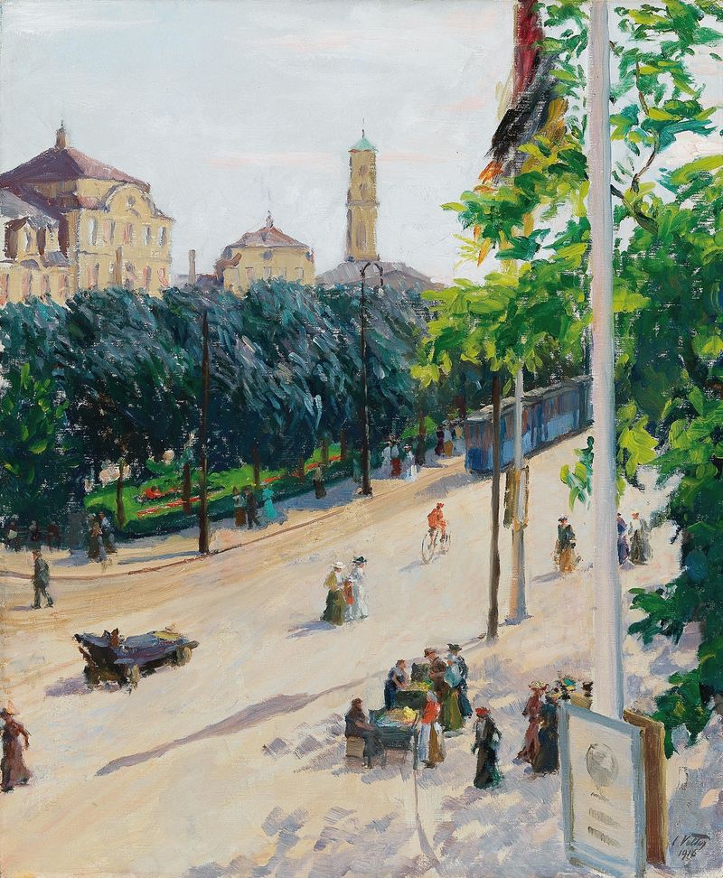 Architecture of St. Matthew's Church in a realism style by Charles Vetter