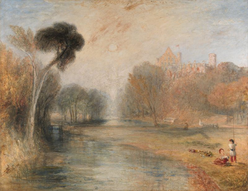 Paisagem de Schloss Rosenau, Coburg por Joseph Mallord William Turner, pintura a óleo