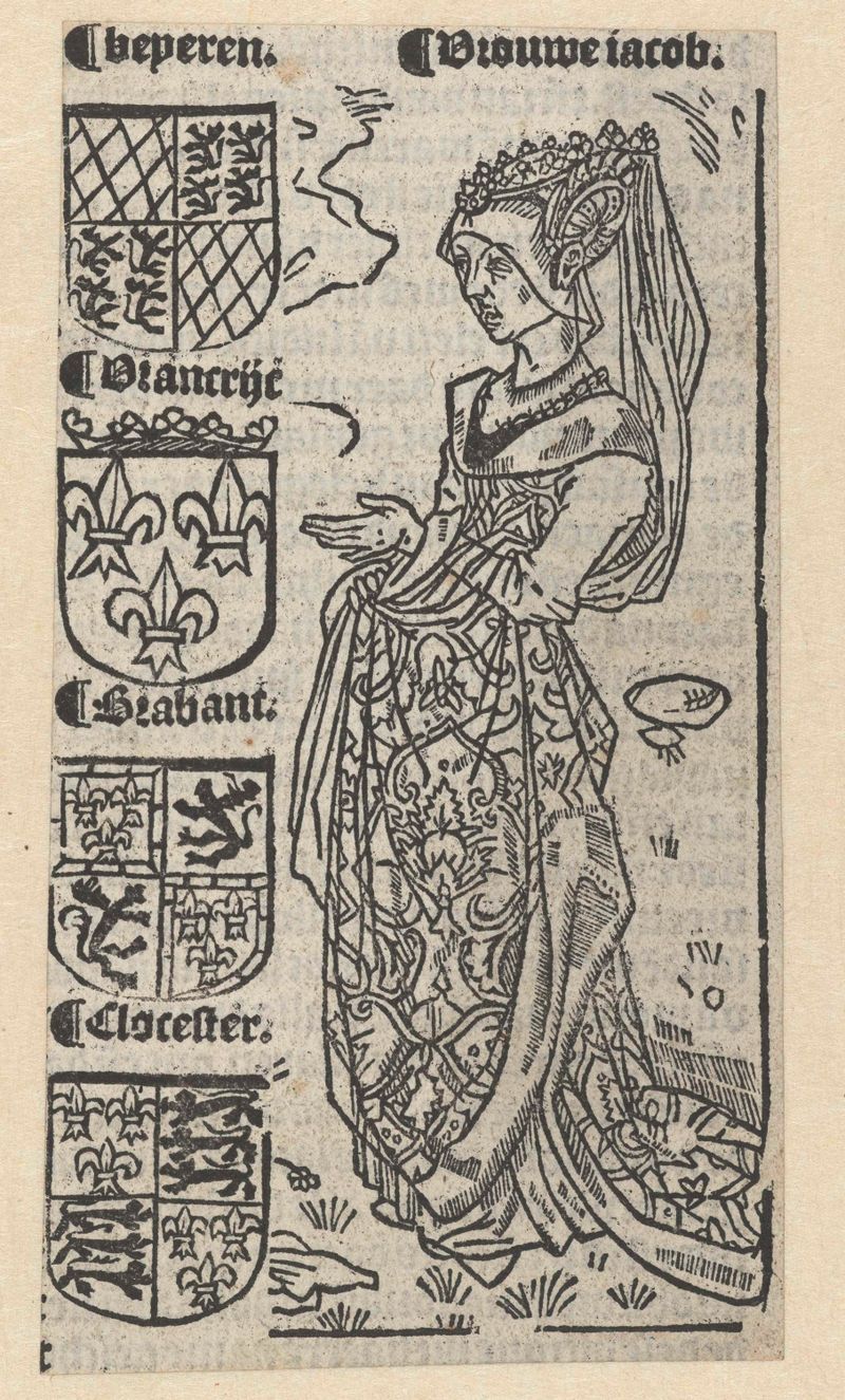 Jacoba van Beieren, 1530, papel, artista desconhecido