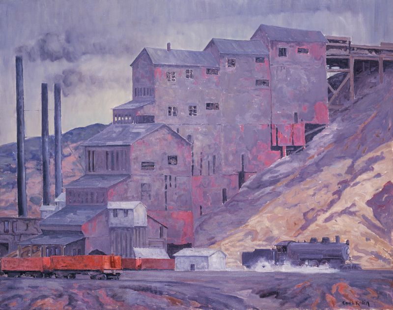 Paisagem de At Madrid Coal Mine, New Mexico de Carl Redin, realismo