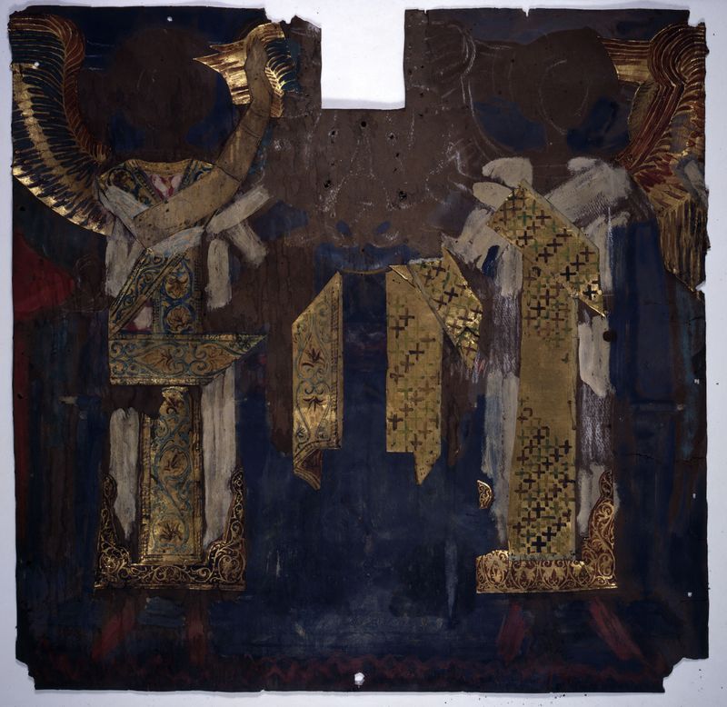 Overlay drawing for 'Frieze of the Angels' by John Singer Sargent, gold medium