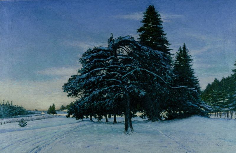 Winter’s Day at Uggleviken, oil on canvas by Karl Nordström