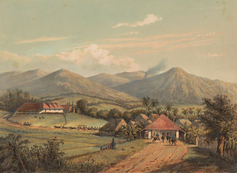 Landscape depicting a pathway through hills, oil painting by Johan Conrad Greive