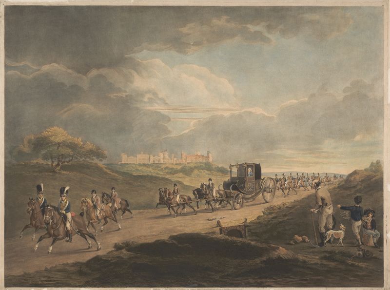 His Majesty King George III returning to Town from Windsor, oil painting by Richard Barrett Davis