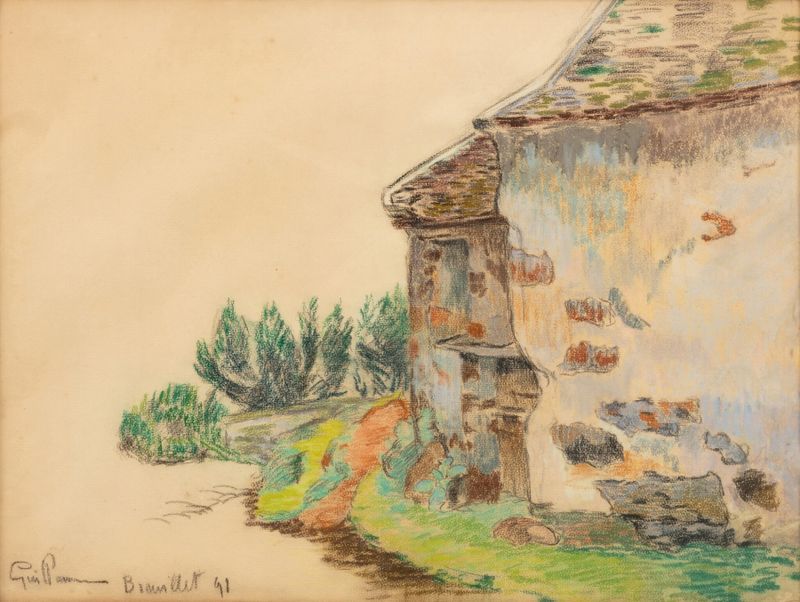 Paisaje con flores silvestres y luz dorada de Armand Guillaumin, pintura al óleo