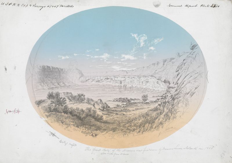 Great Falls of the Missouri River by Gustav Sohon, medium unknown