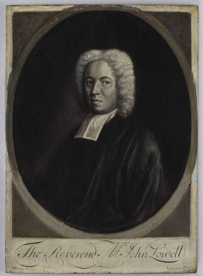 Retrato do Reverendo John Lowell, óleo sobre painel de Nathaniel Emmons