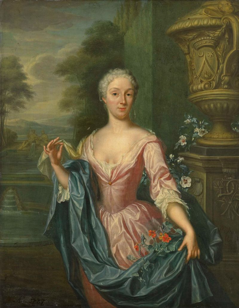 Retrato de Claudine van Royen, óleo sobre panel de Hieronymus van der Mij