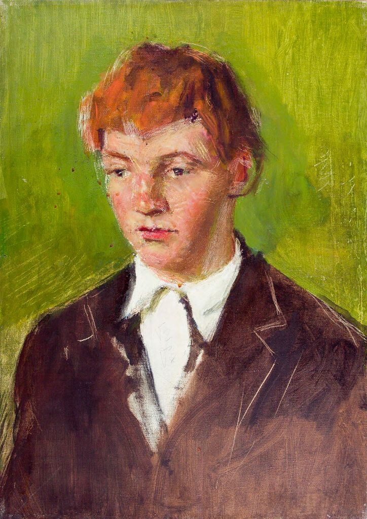 Pintura figurativa a óleo de Denman Waldo Ross com tons vibrantes e pinceladas expressivas