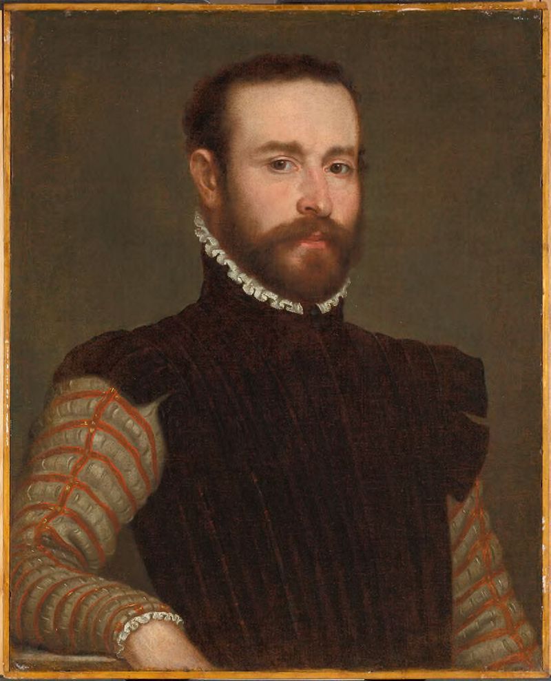 Portrait of Prospero Alessandri, oil on canvas by Giovanni Battista Moroni