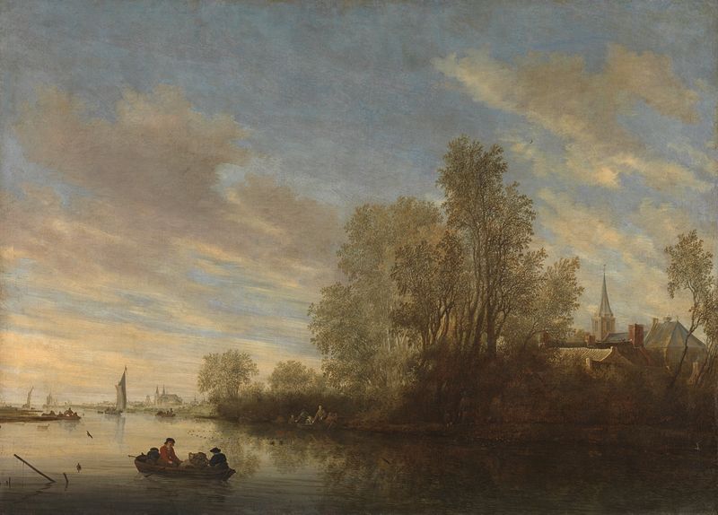 River View near Deventer, oil on canvas by Salomon van Ruysdael