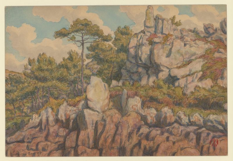 Loguivy, Landiris by Henri Rivière, watercolor on paper depicting a serene landscape with water.