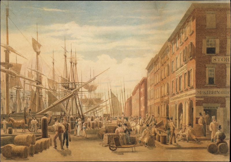 View of South Street, from Maiden Lane by William James Bennett, oil on canvas