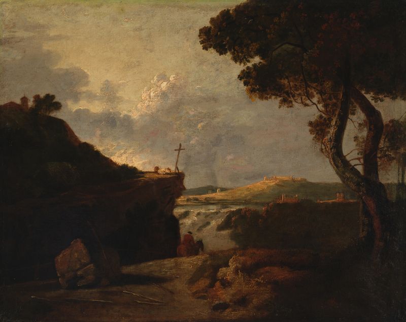 Obra figurativa de Richard Wilson que representa a un monje en una túnica blanca, reflexionando sobre la introspección y l...