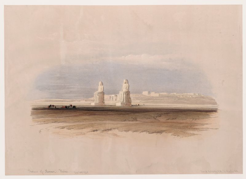 Statues of Memnon, watercolor on paper by David Roberts