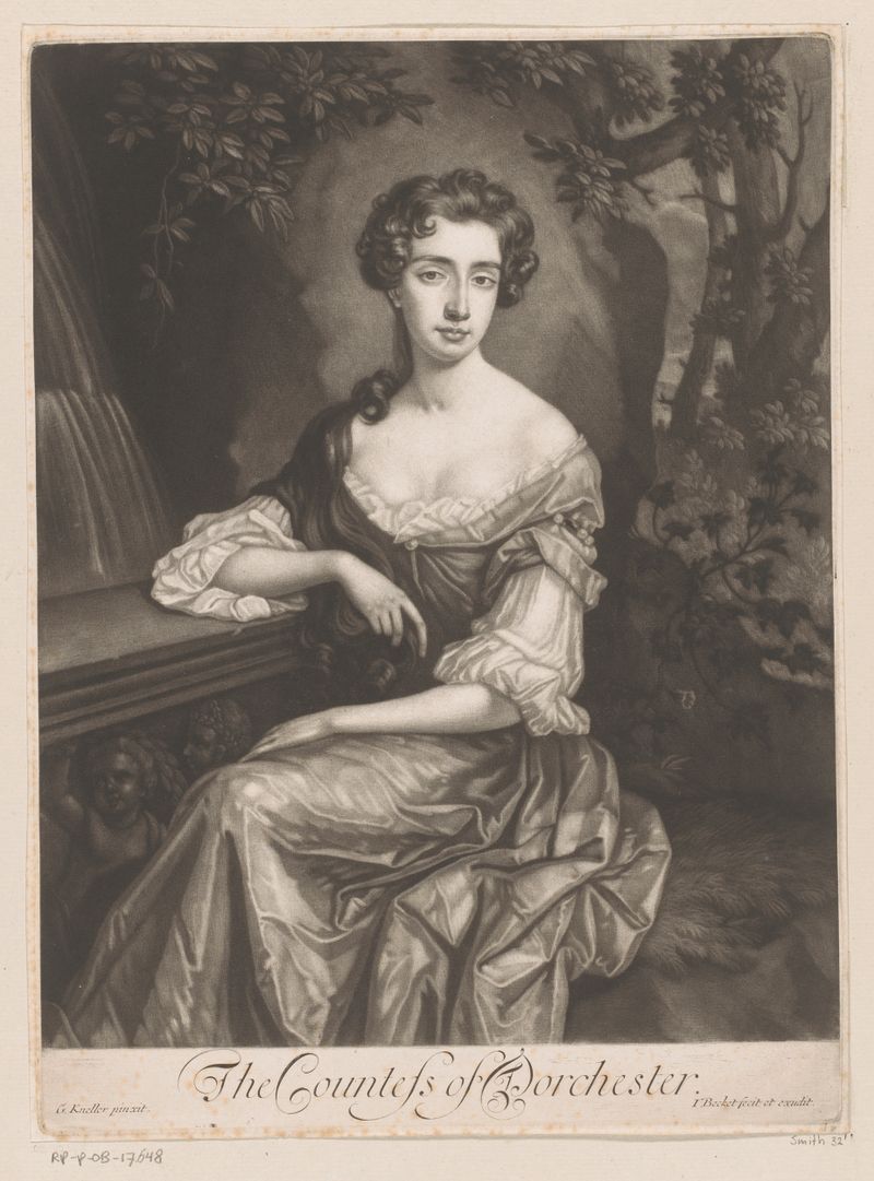 Portrait of Catherine Sedley by Isaac Beckett, paper medium