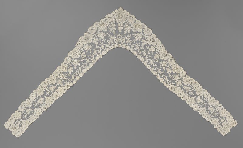 Tecido de renda com padrões florais de Unknown Artist