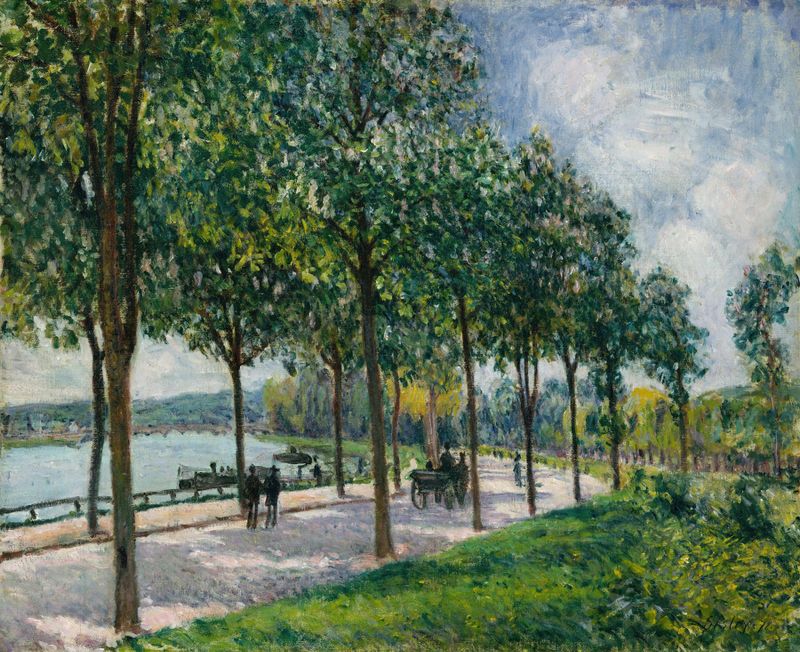 Allée of Chestnut Trees, 1878, by Alfred Sisley, public domain