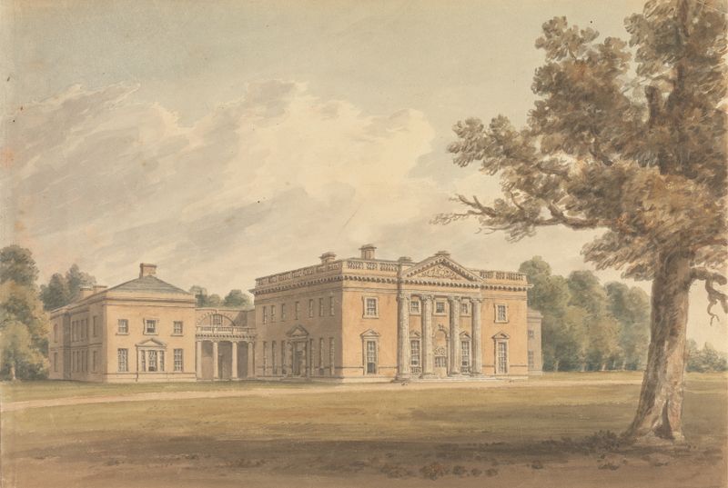 Baldersby, Yorkshire de John Chessell Buckler, acuarela sobre papel