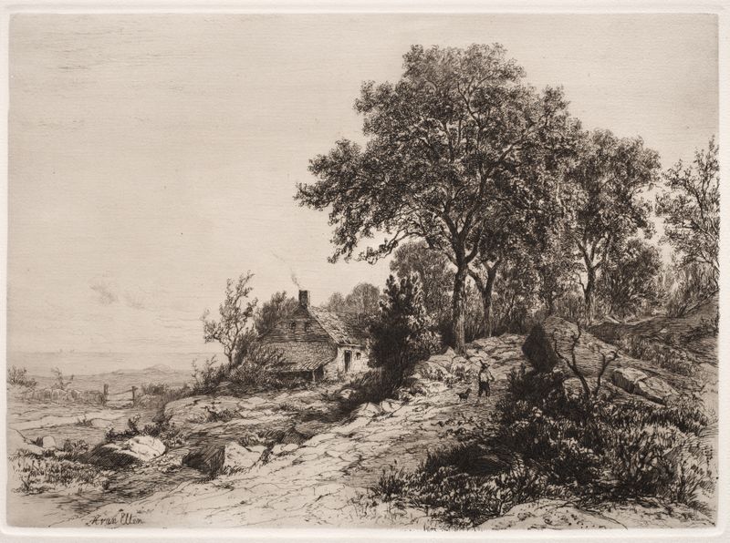 Cottage by the Sea, oil painting by Hendrik Dirk Kruseman van Elten