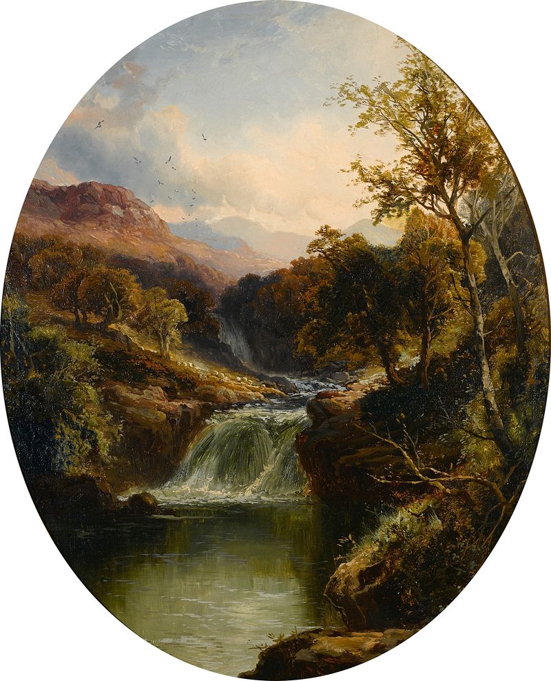 Lush greenery and a river in an oil painting by Tom Seymour
