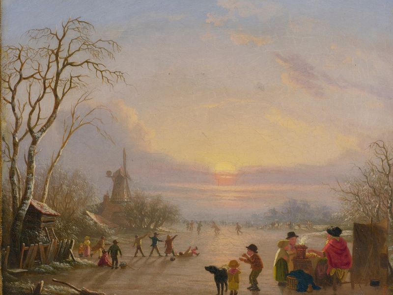 Landscape depicting the four seasons by John Anthony Puller, medium unknown