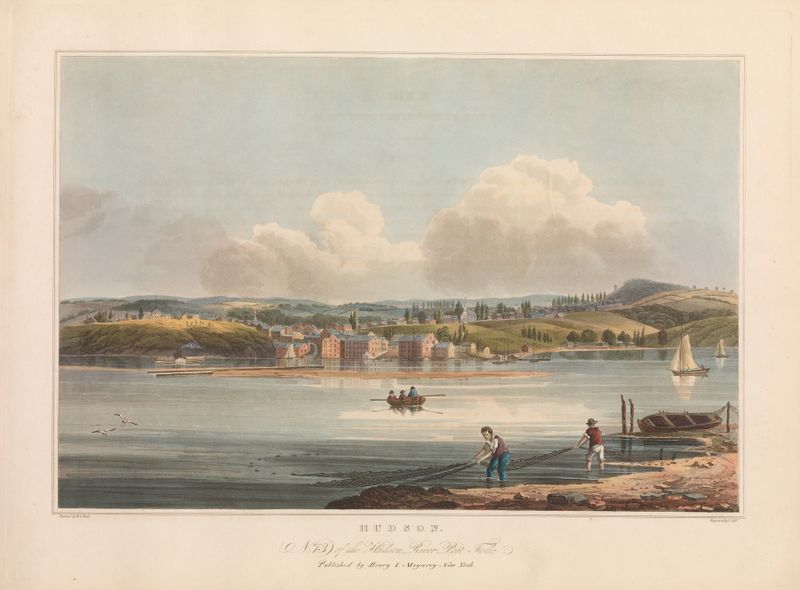 Hudson River landscape engraving by John Hill