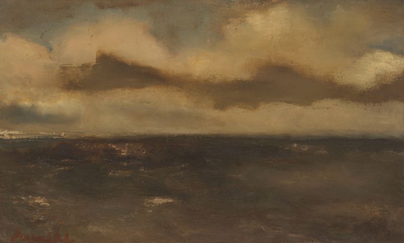 Marine by Constant Permeke, oil painting depicting waves and solitude