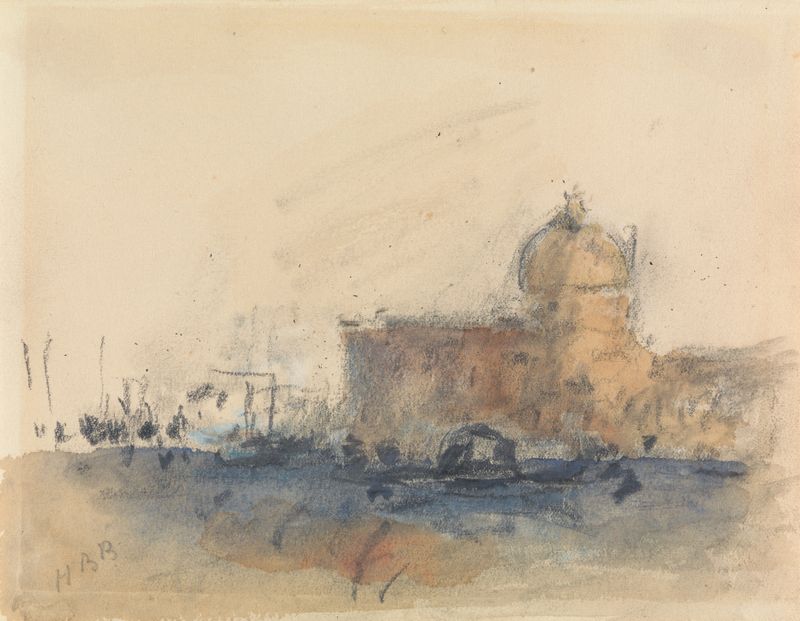 Paisagem de Veneza por Hercules Brabazon Brabazon, pintura a óleo impressionista