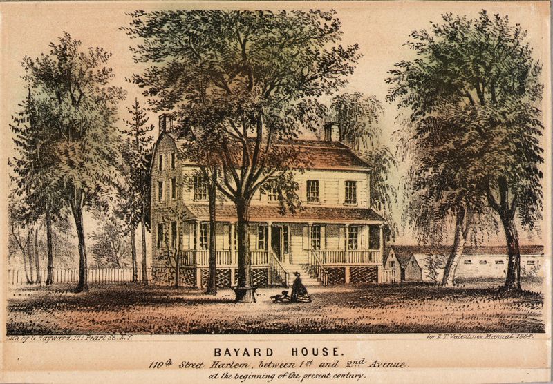 Fachada de Bayard House, 110th St. Harlem de Gerald Sinclair Hayward, pintura a óleo