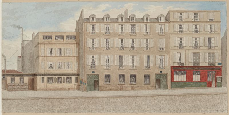 Architecture scene by Jules Gaildrau, medium unknown