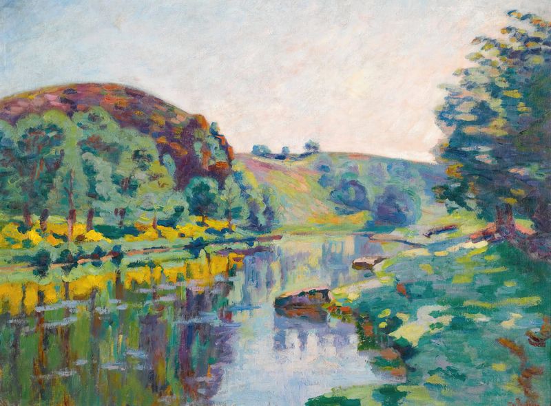 La Roche De L’echo de Armand Guillaumin, impressionismo, pintura a óleo