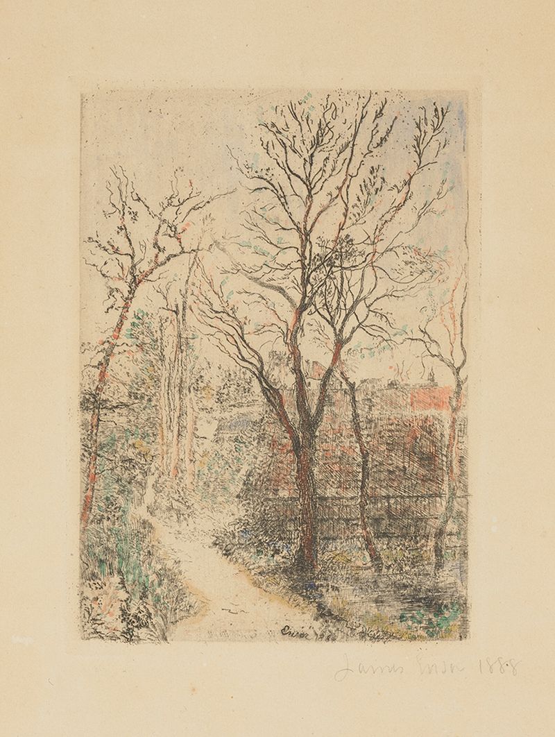 Sendero en Groenendael, óleo sobre lienzo de James Ensor
