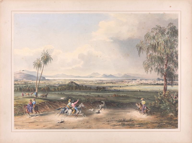 Landscape with trees and sky, oil painting by Daniel Thomas Egerton, 1840