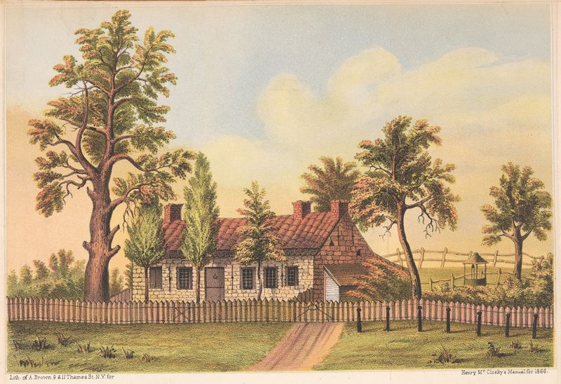 Landscape featuring a house in New Utrecht, oil painting by Arthur Brown