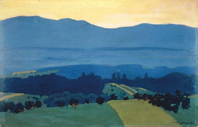 Landscape in the Jura Mountains near Romanel by Félix Vallotton, oil painting
