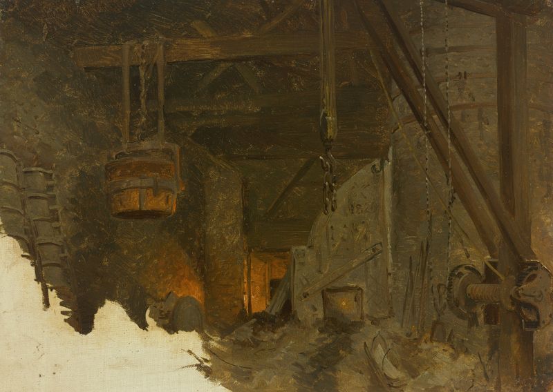 West Point Foundry, Cold Spring, New York, oil on canvas by John Ferguson Weir