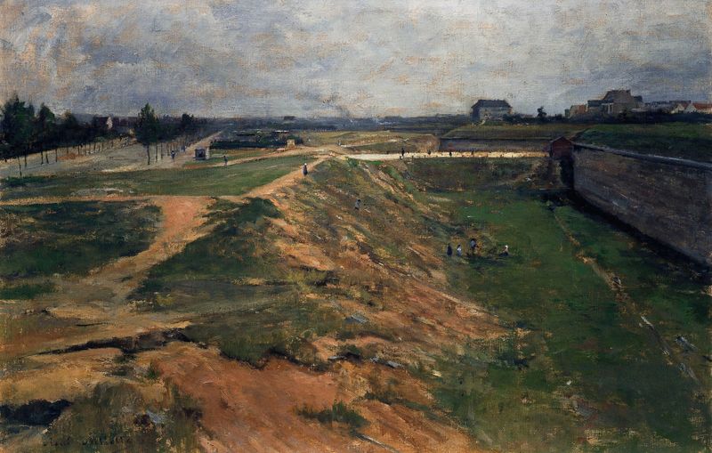 Vue du fort de Vanves by René Billotte, impressionism landscape featuring a fort and sky.