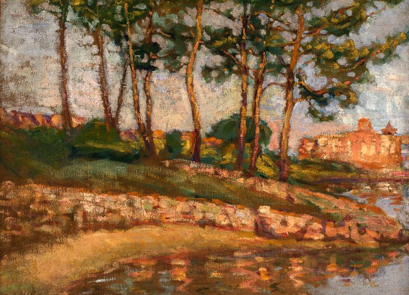 Landscape in southern France by Alice Pike Barney, oil painting