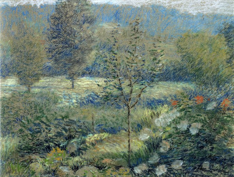 Escena botánica con flores y luz solar de Daniel Kotz, 1915