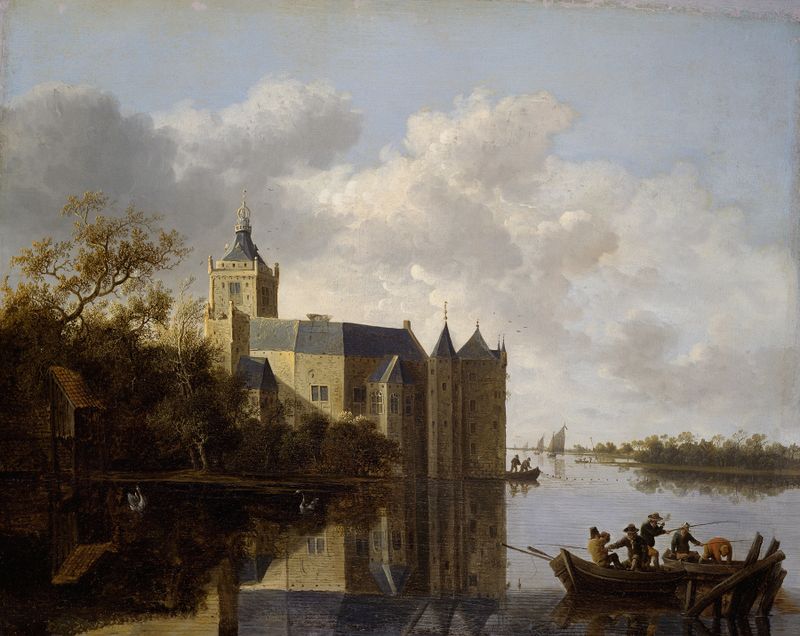 The Castle of Montfoort near Utrecht, oil painting by Anthonie Jansz. van der Croos