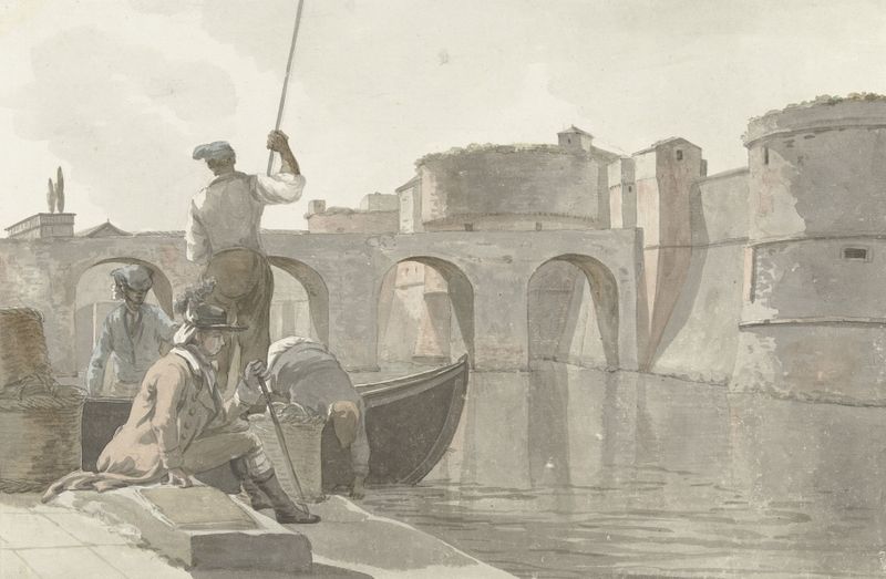 Paisaje con ruinas, pintura al óleo de Abraham-Louis-Rodolphe Ducros