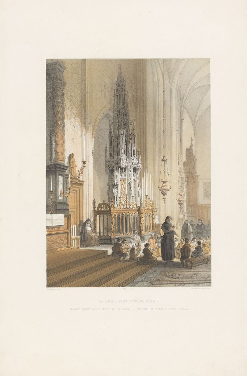 Tabernacle in St James’s church, Louvain, oil on canvas by François Stroobant